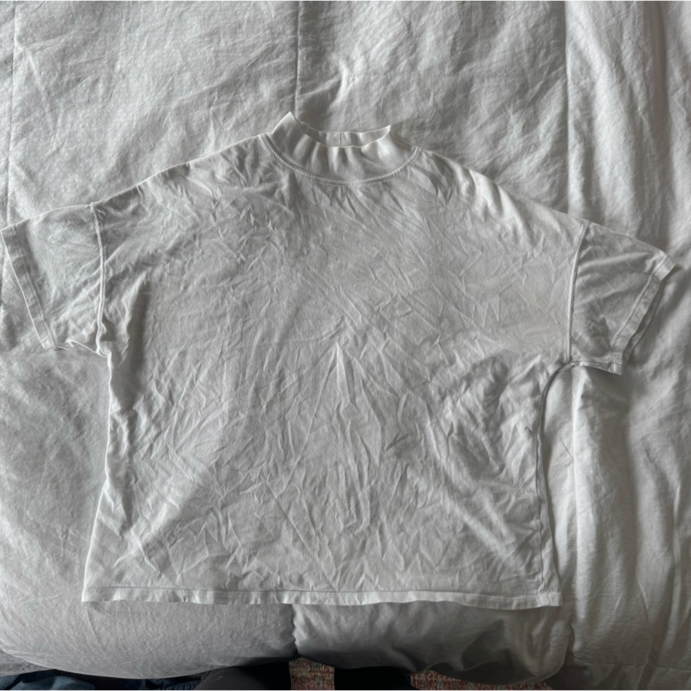 Free People White Boxy Short Sleeve T-Shirt